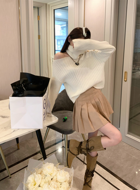 F PROJECT 学院风甜妹 高腰显瘦a字半身裙女春秋冬百搭百褶裙短裙