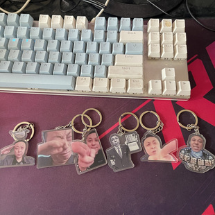 网红神鹰黑手哥表情包搞笑钥匙扣沙雕挂件书包创意应援礼品挂饰