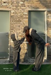 女童毛呢套装2025新款儿童洋气时髦秋冬款中大童休闲保暖冬装