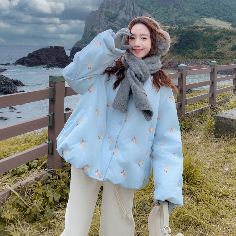 面料已下！2025冬季新款冰淇淋刺绣90羽绒服女123-7771-P300-K448，女装羽绒服，浙宝123