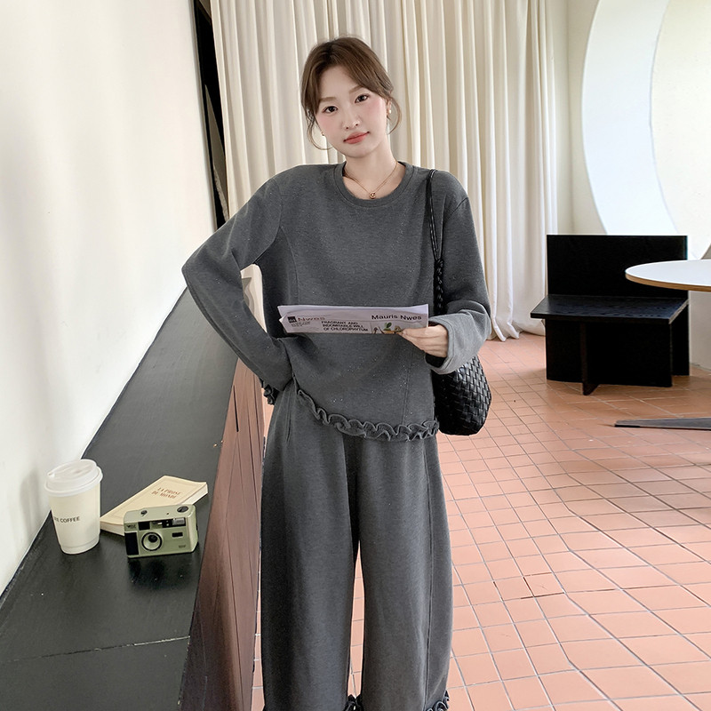 新款！2026秋季撒银花边卫衣套装123-7725-P185-K268,女装套装/套裙,浙宝123