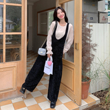 新款！2025春季新款复古阔腿拖地背带裤123-7075-P125-K178，女装休闲裤，浙宝123