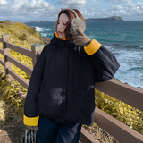 大货已出！2025冬季新款连帽撞色拼接棉服女123-7768-P165-K238，女装棉衣/棉服，浙宝123