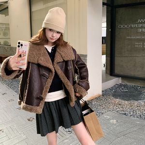 现货！2026冬季新款皮毛一体外套女B123-M001-P215-K298