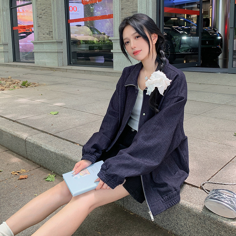 新款！2024秋季新款复古牛仔外套女123-7072-P155-K218,女装短外套,浙宝123