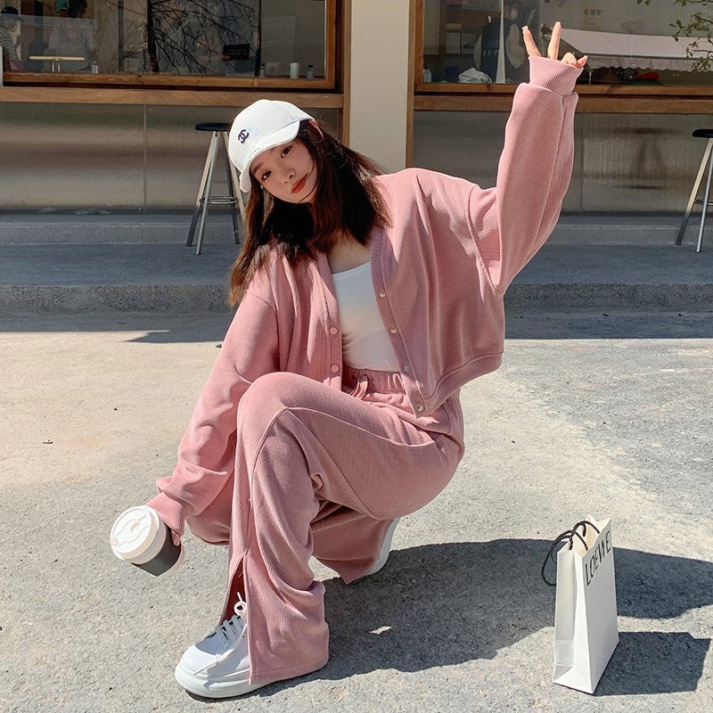 大货已出！2022秋高品质时尚雪尼尔长裤套装女123-8820-P130-K188，女装运动套装，浙宝123