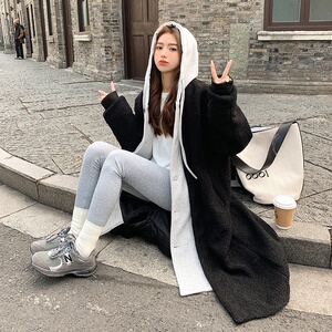出货中！2022加厚羊羔毛毛呢拼接假两件外套女123-H002-P185-K268图片