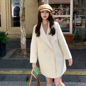 现货！2025冬季新款双面呢羊绒大衣女B123-7760-P285-K418