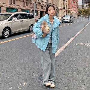 新款！2022冬季蒂芙尼蓝设计感羽绒服123-Y06-P255-K348图片