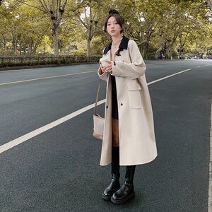 现货有！2022三色双面羊绒毛呢外套女123-8867-P255-K388图片