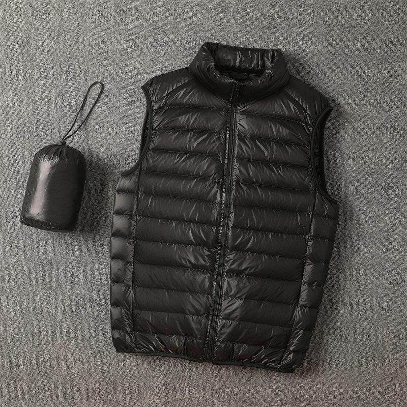 新款春秋轻薄便携男士棉服马甲保暖外套男宽松大码修身立领背心