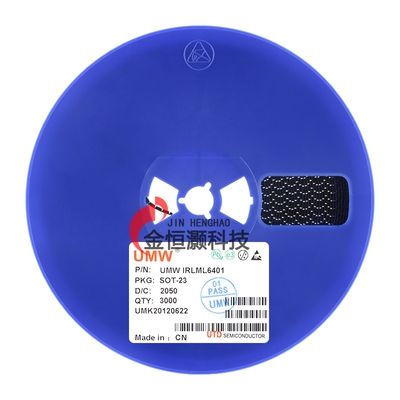 UMW IRLML6401 SOT-23 -12V-4.3A P沟道MOS场效应管芯片