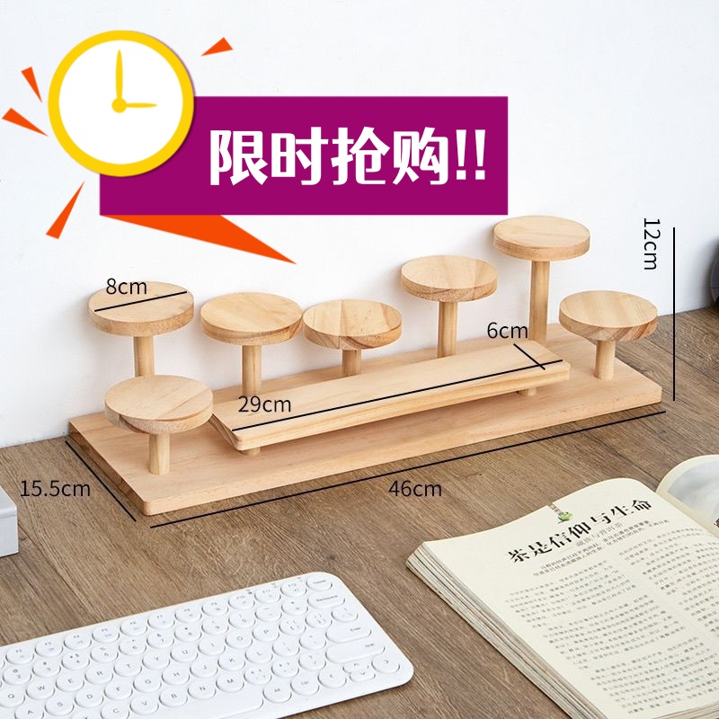 摆摊展示架阶梯实木创意饰品摆件展示台陈列架收纳点心多肉ins