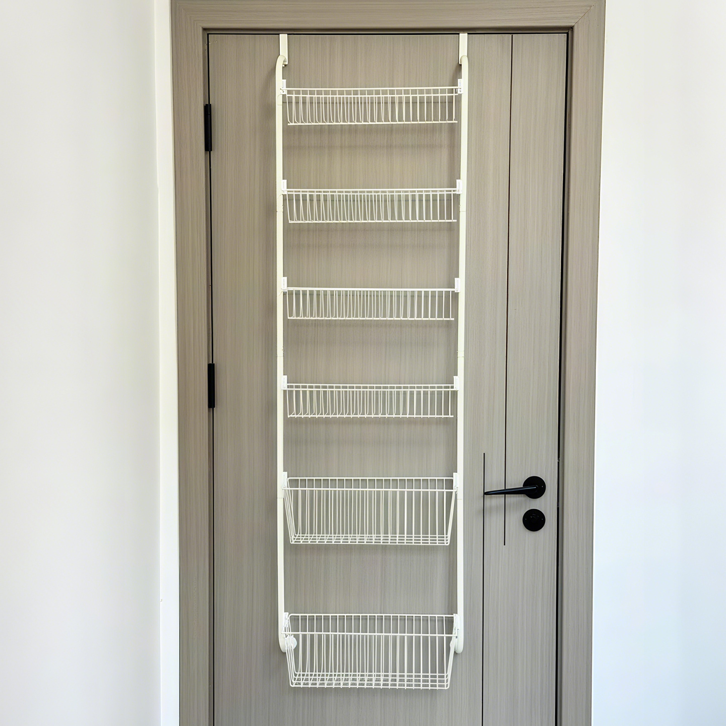 门后免打孔碳钢多层大容量收纳架