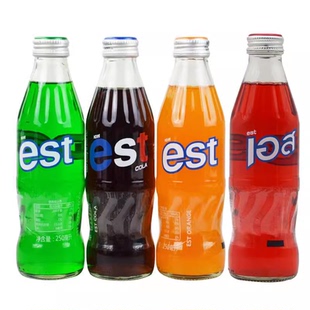 est可乐泰国进口汽水EST橙味草莓味奶油苏打汽泡碳酸饮料水250ml