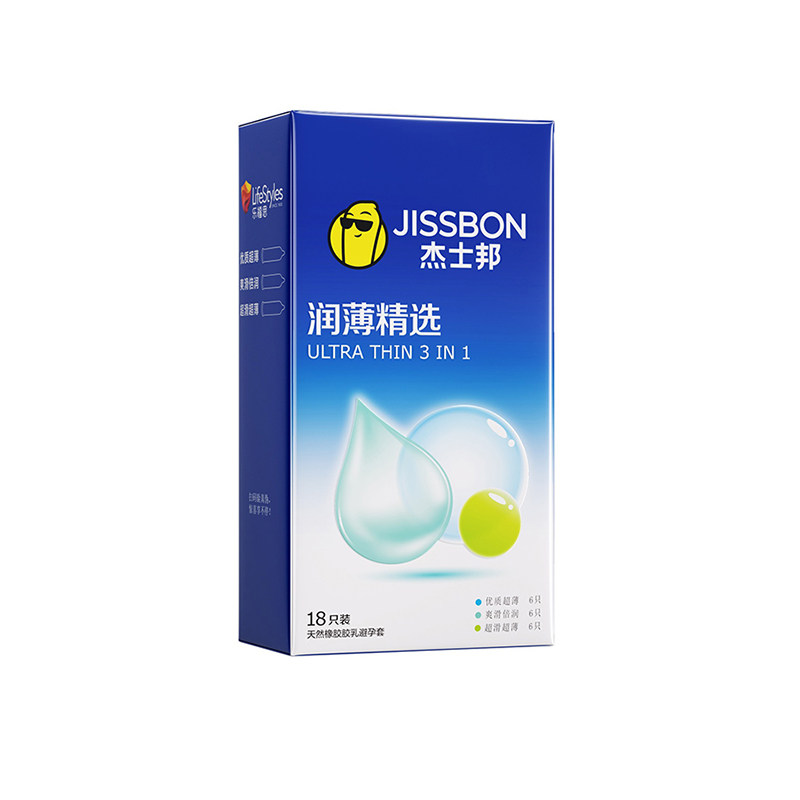 杰士邦避孕套润薄精选超薄裸入套