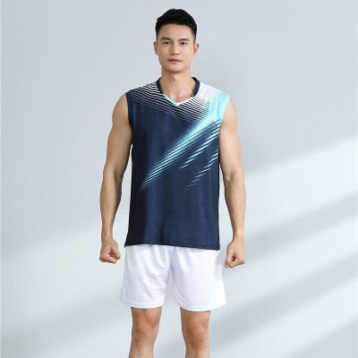 羽毛球服干男夏无袖砍袖运动