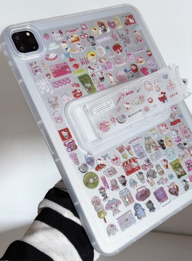 ins古早kitty可调节适用苹果三星华为2025ipadpro保护套平板Air34678壳第十代小米Matepad女S可爱软9A简约萌1