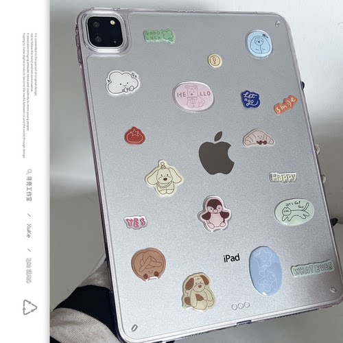 寻壳适用简约滴胶记录美好2025新款iPad11/10保护套Air7/6透明壳苹果Pro11英寸十代九9平板防摔5男女4全包8外