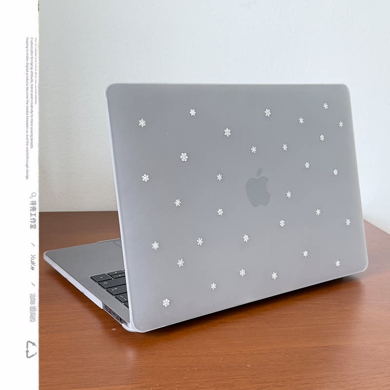 寻壳适用ins圣诞雪花磨砂macbookair保护壳13Pro8case苹果笔记本电脑保护套neo外壳pro硬macpro14寸13M半透明