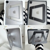 简约高级感磨砂背板金属支架ipad壳适用苹果华为2025pro保护套支架平板Air34689代带笔槽12.9寸matepad11.5Sx