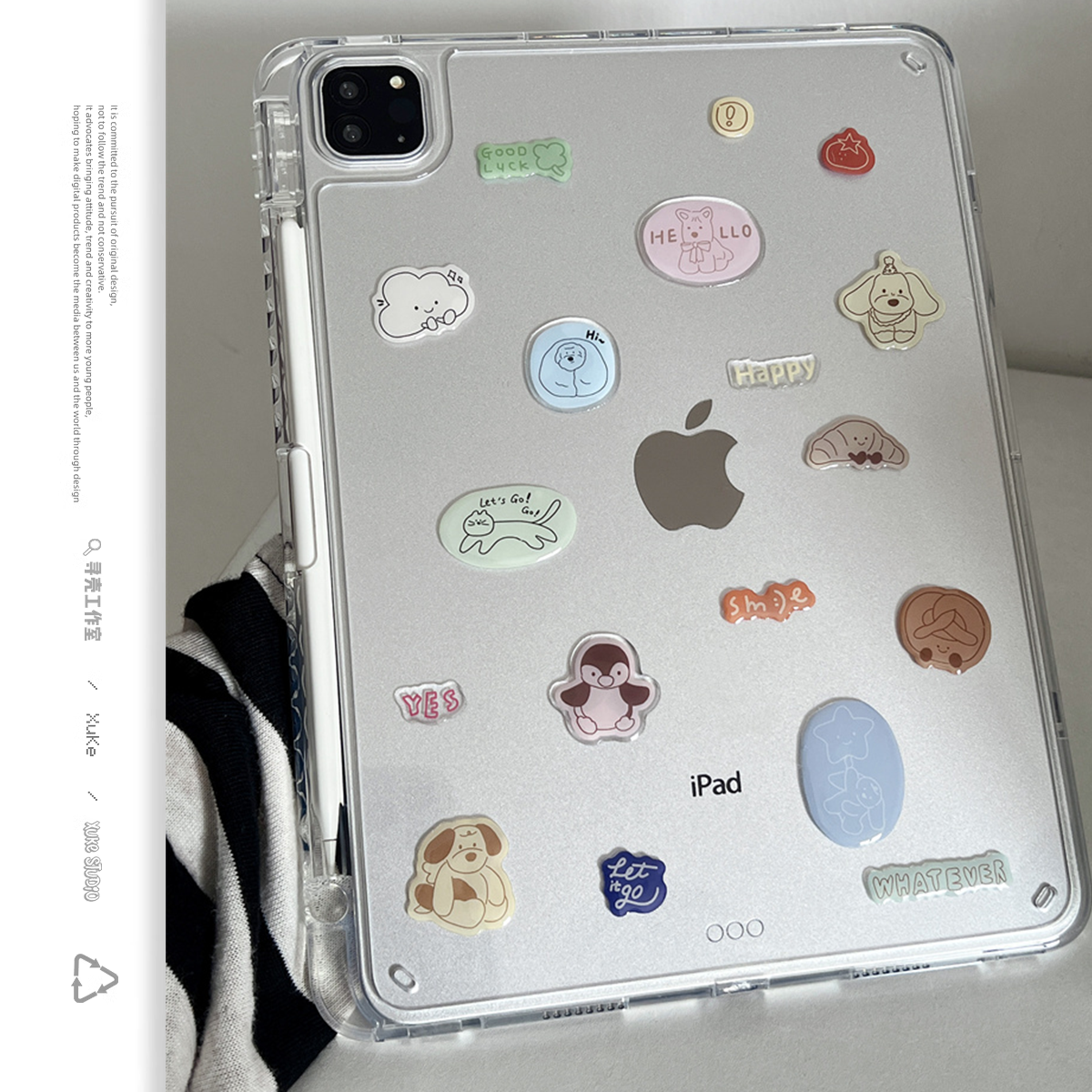 寻壳适用2025新款记录美好小狗亚克力iPad11/10保护套Air76透明壳苹果Pro英寸十代九9平板防弯摔5笔槽4全包89
