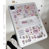 ins韩风镭射kitty支架可调节适用苹果三星华为2025ipadpro保护套平板Air34678壳第十代小米Matepad女S可爱软9