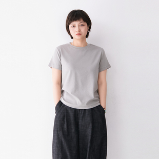 纯色天丝棉质弹力舒适亲肤百搭短袖 上衣 T恤女宽松百搭2026年新款
