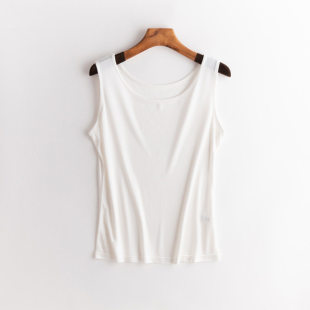 睡衣糖果色内衣显瘦外穿夏 真丝针织小背心上衣女桑蚕丝打底衫 包邮