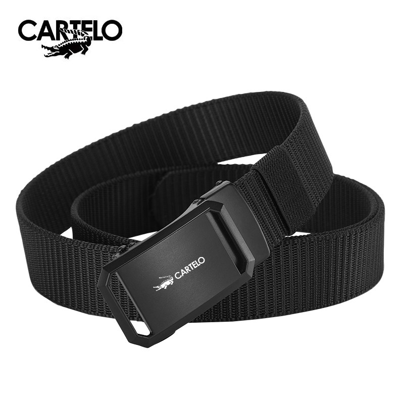 卡帝乐鳄鱼帆布皮带男款编织休闲牛仔腰带年轻人战术裤带2024新款