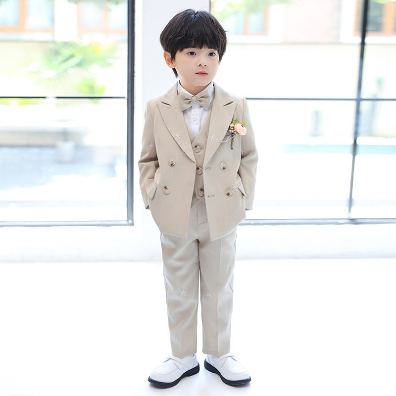 儿童西装套装男童绅士花童婚礼服中小童钢琴主持人朗诵演出服外套