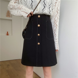 春夏显瘦大码 百搭包臀裙200斤 半身裙中裙女胖mm高腰遮胯a字裙韩版