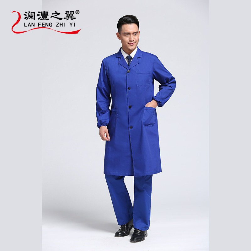 定做涤棉蓝色耐磨劳保工作服
