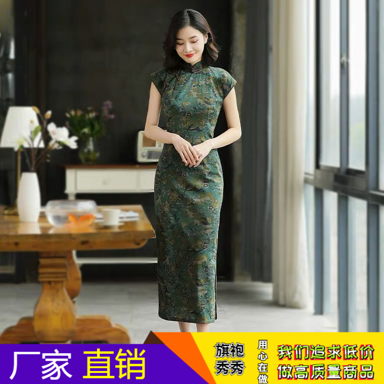 复古风文艺日常生活装亚麻改良裙