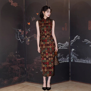 灯影2026春夏年轻新款老上海气质长款旗袍新中式国风修身显瘦旗袍