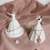 手镯陈列 公主裙项链展示架石膏戒指展示 包邮 白色珠宝摆件首饰架