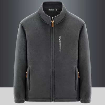 加绒加厚】秋冬加厚摇粒绒外套男户外防风抗寒加绒卫衣保暖抓绒衣