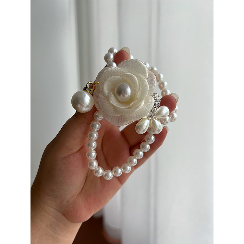仙气唯美珍珠手链伴娘手腕花