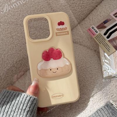 ins草莓蛋糕15pro max苹果16手机壳iphone14适用13趣味美食12立体