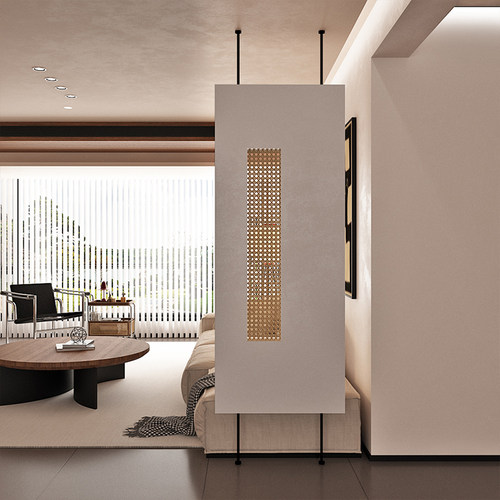 施麦尔藤编屏风隔断实木