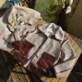 Beige Gray American Small Crack[Inlaid Brown Horsehide]