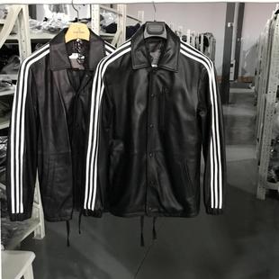 教练服男真皮皮衣