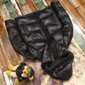 头层牛皮羽绒服冬季 年终福利捡漏 日本帽斜拉链马蹄袖 保暖真皮衣