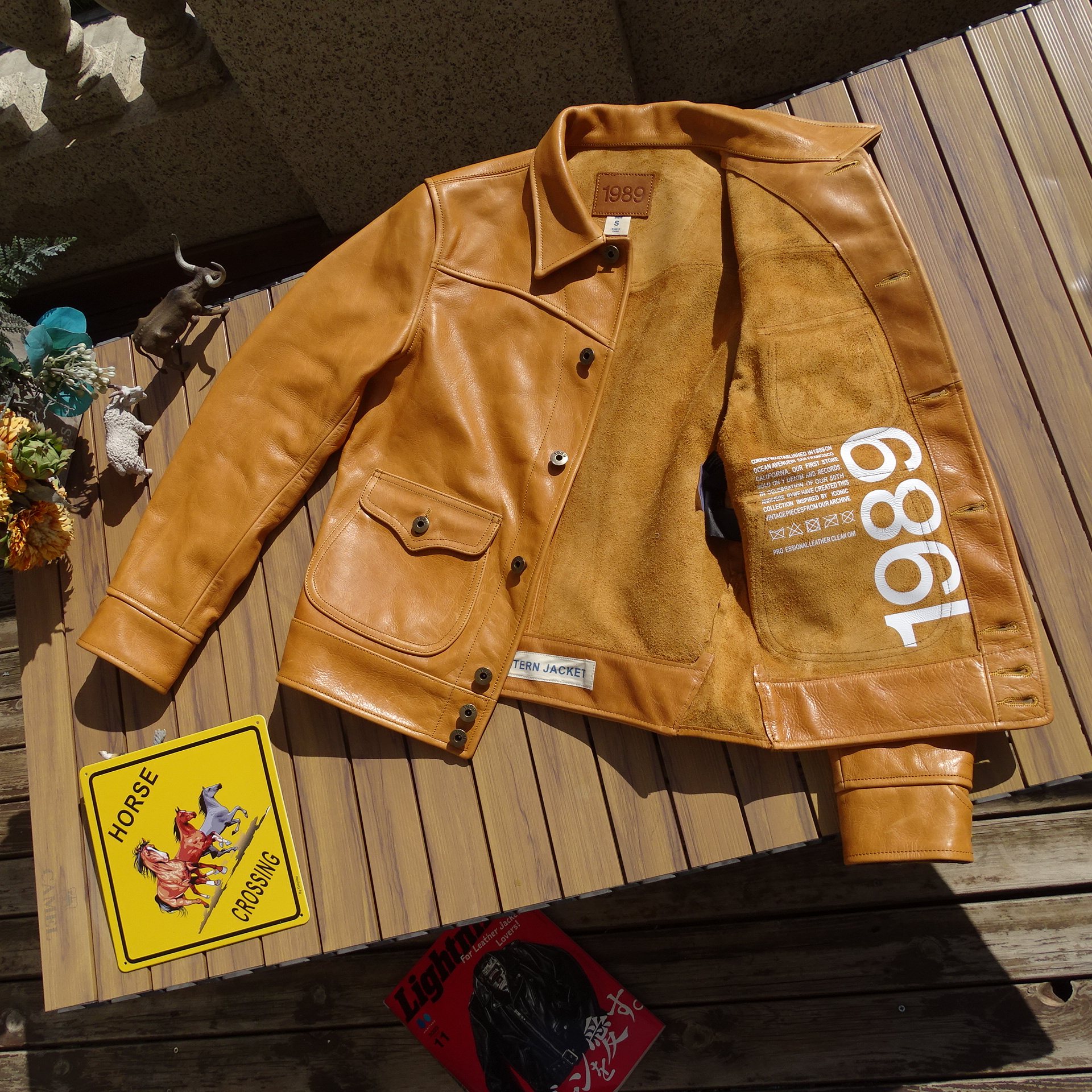 【无里衬】意产蜜蜡黄牛皮高品控美式复古西部三兜牛仔