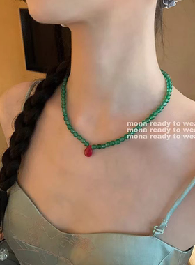 】MONA天然石串珠项链