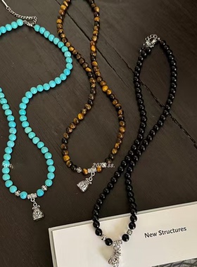 三种颜色福袋吊坠项链手串