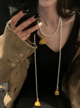 欧阳珍珠流苏项链新中式国风