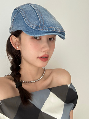 bonnae拼接牛仔前进帽复古回潮感