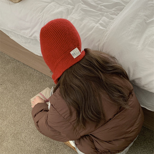 定制红色巴拉克拉法帽秋冬羊毛混纺毛线帽保暖护耳帽子围巾一体潮