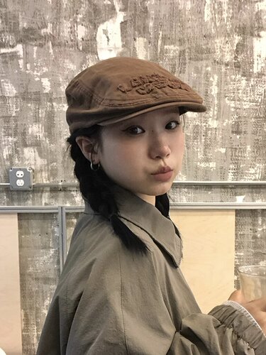小众毛边字母刺绣软顶前进帽古着